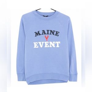 J Crew Women’s Maine Event Blue Crew Neck Sweatshirt Lobster Summer XS